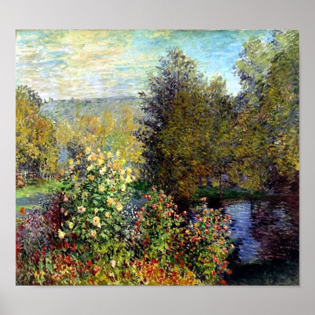 Corner of the Garden by Monet Print (Front)