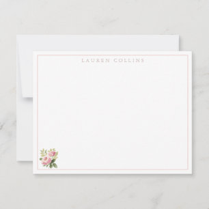 Corner Rose Note Card