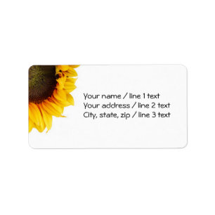 Corner Sunflower Address Labels