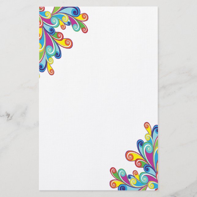 Corner Swirls Stationery (Front)