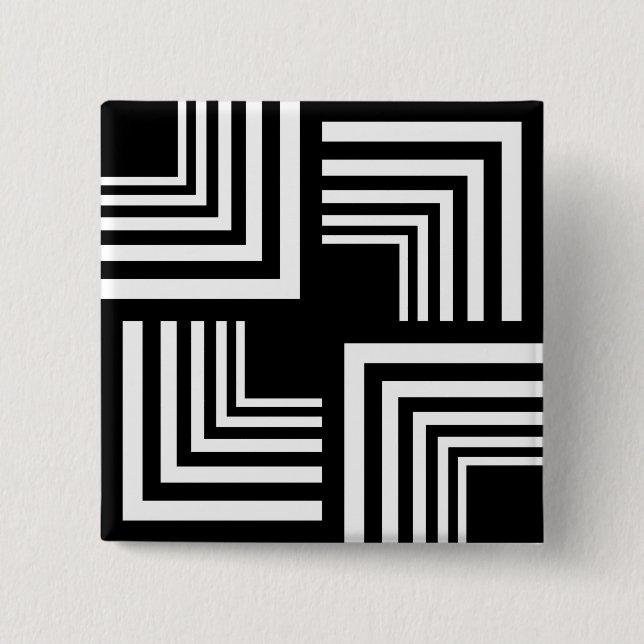 corners game abstract 15 cm square badge (Front)