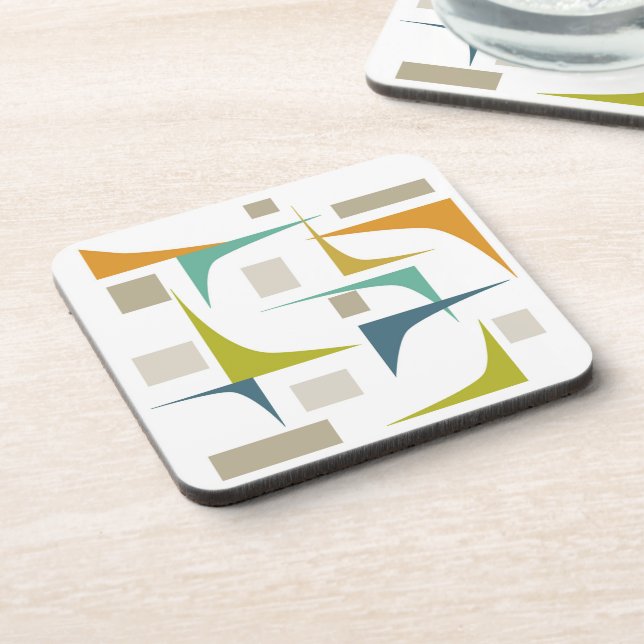 Corners Mid Century Modern Style Geometric Coaster (Left Side)