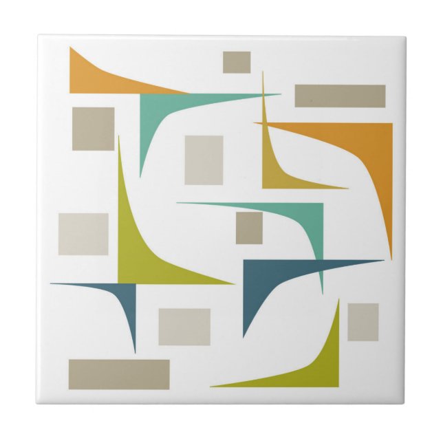 Corners Mid-century Modern Style Geometric Tile (Front)