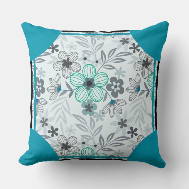 Cornerstone Blossom Turquoise Cushion (Front)