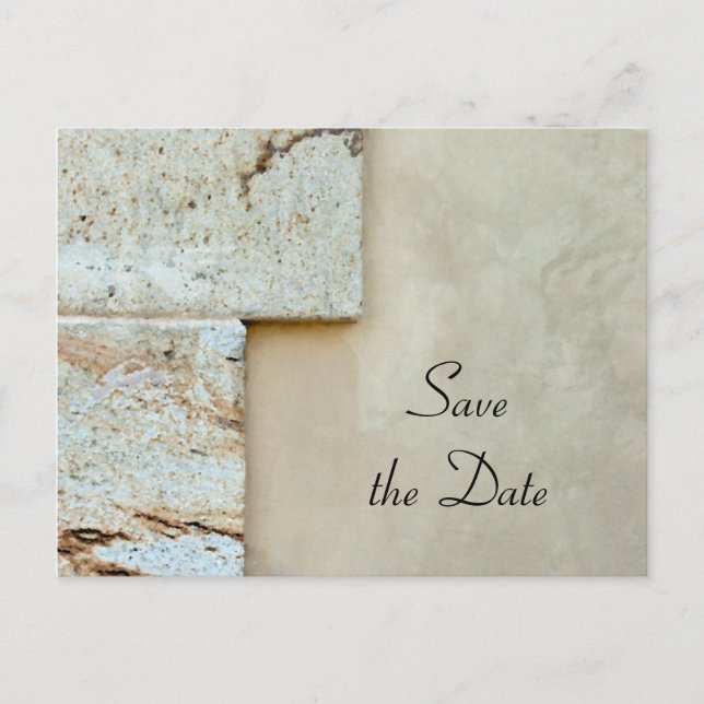 Cornerstones Wedding Save the Date Announcement (Front)
