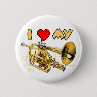 Cornet Love 6 Cm Round Badge