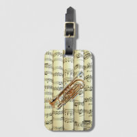 Cornet On Rolled Sheet Music ~ 
