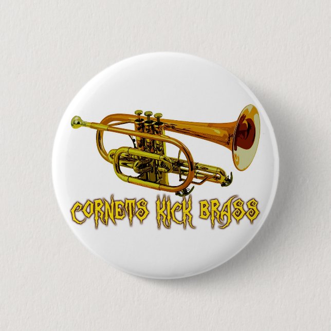 Cornets Kick Brass 6 Cm Round Badge (Front)