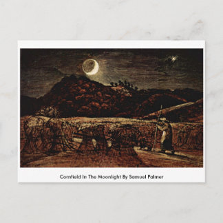 Cornfield In The Moonlight By Samuel Palmer Postcard