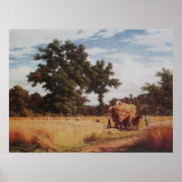 Cornfield With Oaks | Landscape Oil Painting