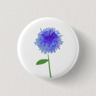 Cornflower 3 Cm Round Badge