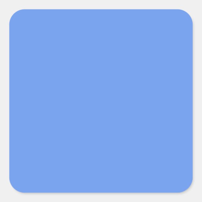 Cornflower Blue 6495ED Colour, Option to Add Image Square Sticker (Front)