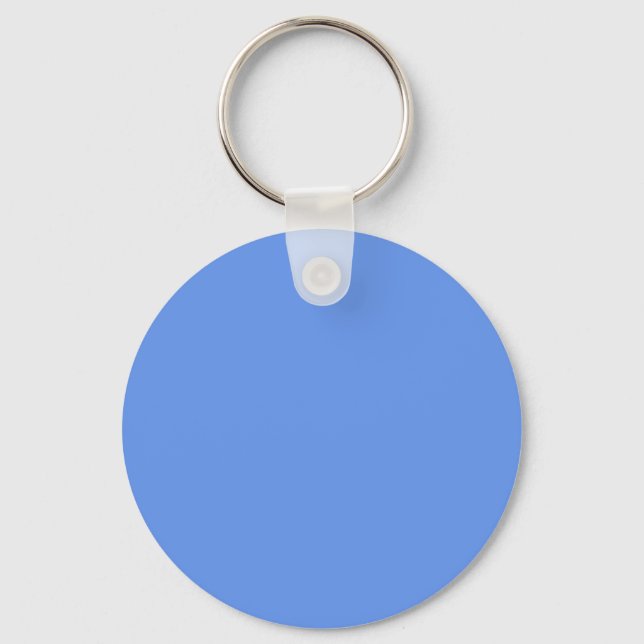 Cornflower Blue 6495ED Colour - Option to Add Name Key Ring (Front)