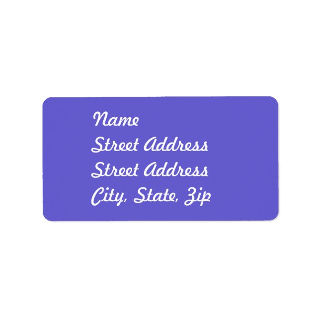 Cornflower Blue Address Sticker (Front)