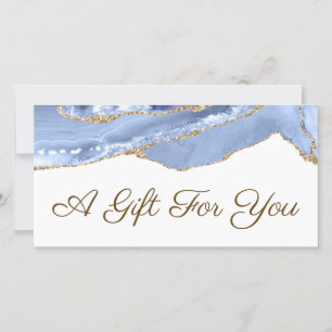 Cornflower blue agate gift certificate