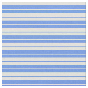 Cornflower Blue and Light Yellow Coloured Lines Fabric