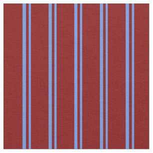 Cornflower Blue and Maroon Pattern Fabric