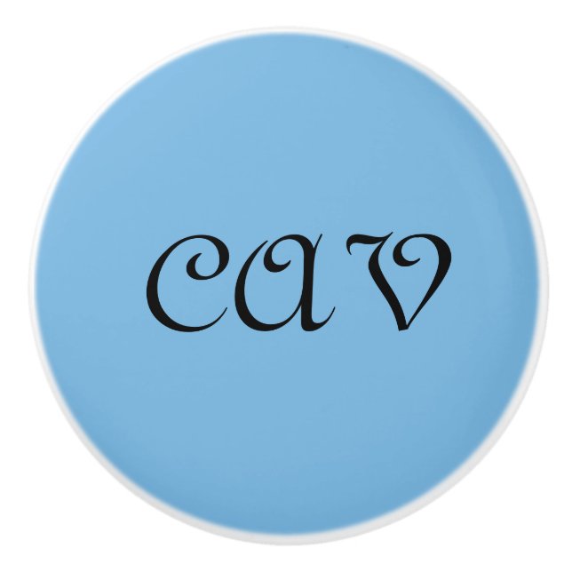 Cornflower Blue  Ceramic Knob (Front)