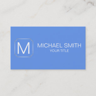 Cornflower blue colour background business card