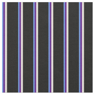 Cornflower Blue, Indigo, Beige & Black Coloured Fabric