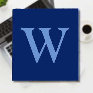 Cornflower Blue Initial Letter Sapphire Blue Notepad