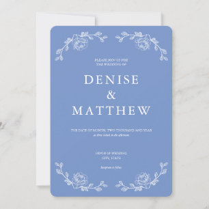 Cornflower Blue Invitation