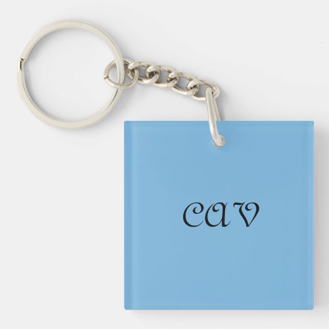 Cornflower Blue  Key Ring (Front)