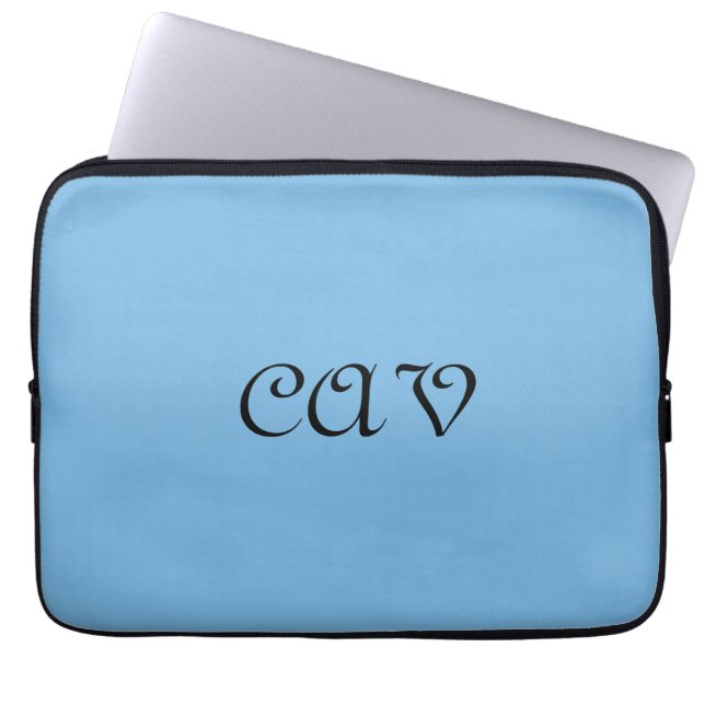 Cornflower Blue  Laptop Sleeve (Front)