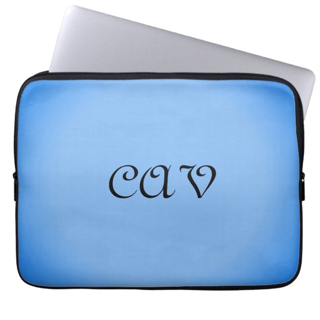 Cornflower Blue  Laptop Sleeve (Front)