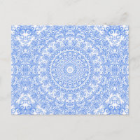 Cornflower Blue Mandala Pattern