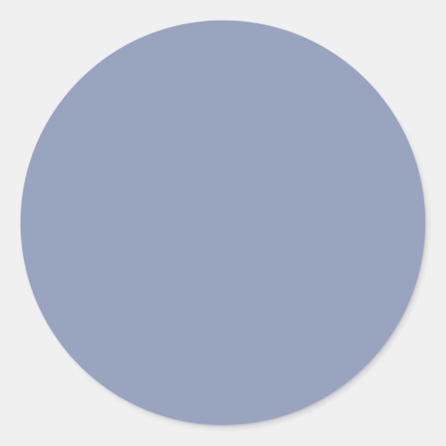 Cornflower Blue Neutral Earthtone Template Classic Round Sticker (Front)