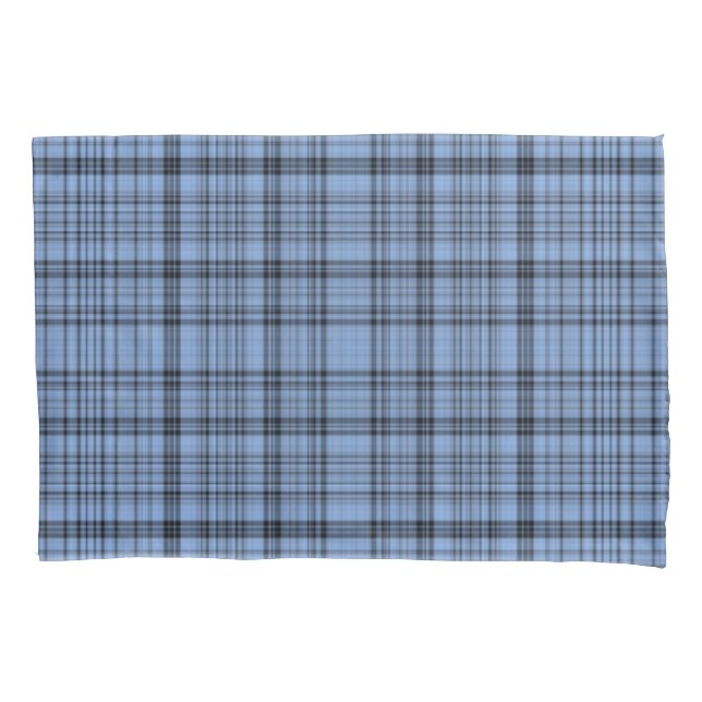 Cornflower Blue Plaid Pillowcase (Front)