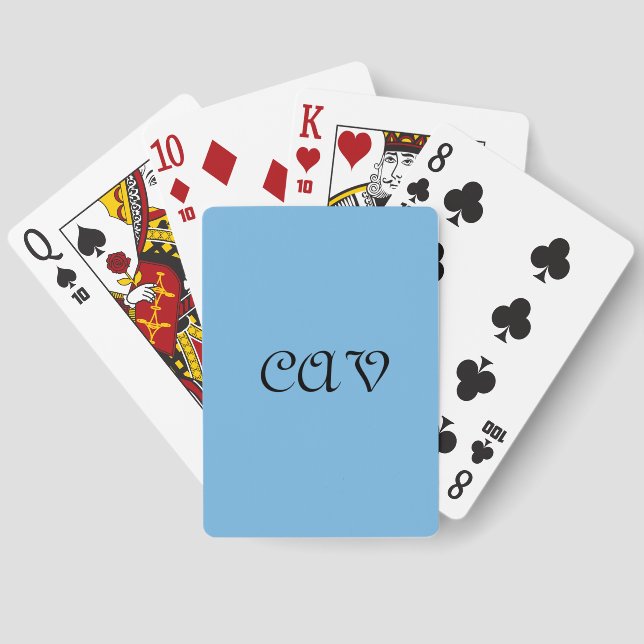 Cornflower Blue  Playing Cards (Back)