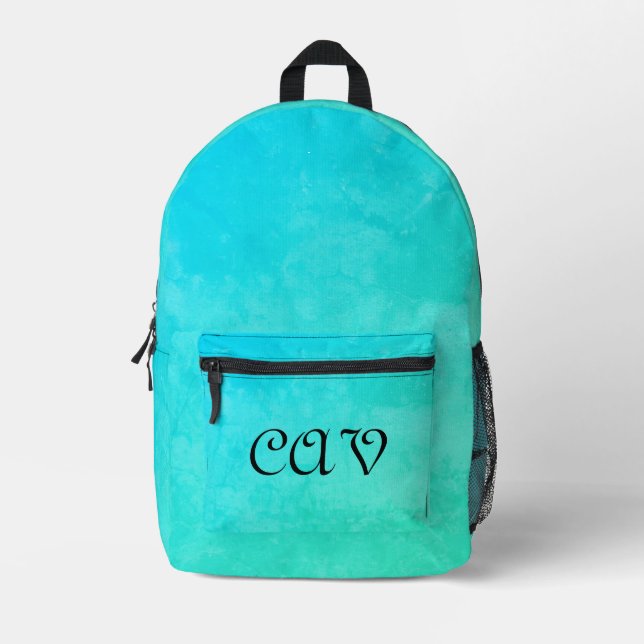 Cornflower Blue  Printed Backpack (Front)