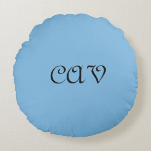 Cornflower Blue Round Cushion