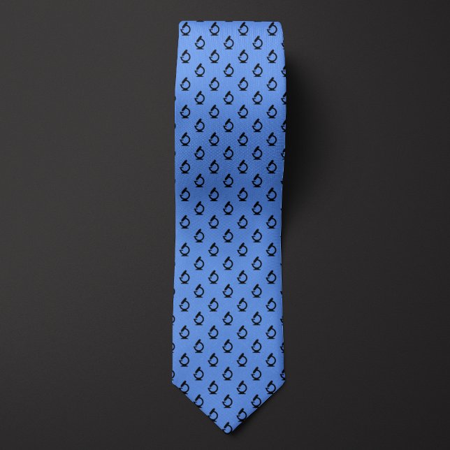 Cornflower Blue Science Microscope Tie (Creator Uploaded)