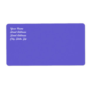 Cornflower Blue Shipping Label