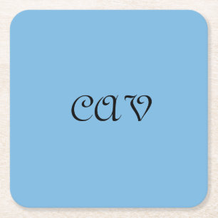 Cornflower Blue Square Paper Coaster