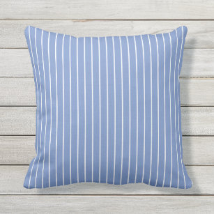 Cornflower Blue Summer Stripes Cushion