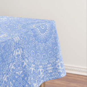 Cornflower Blue Symmetry Mandala Tablecloth