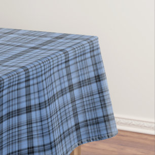 Cornflower Blue Tartan Tablecloth