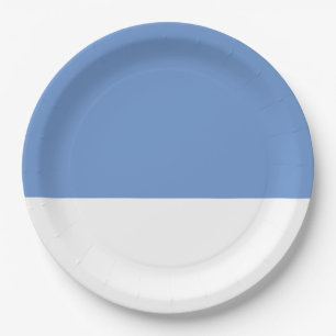 Cornflower Blue Wedding Paper Plate