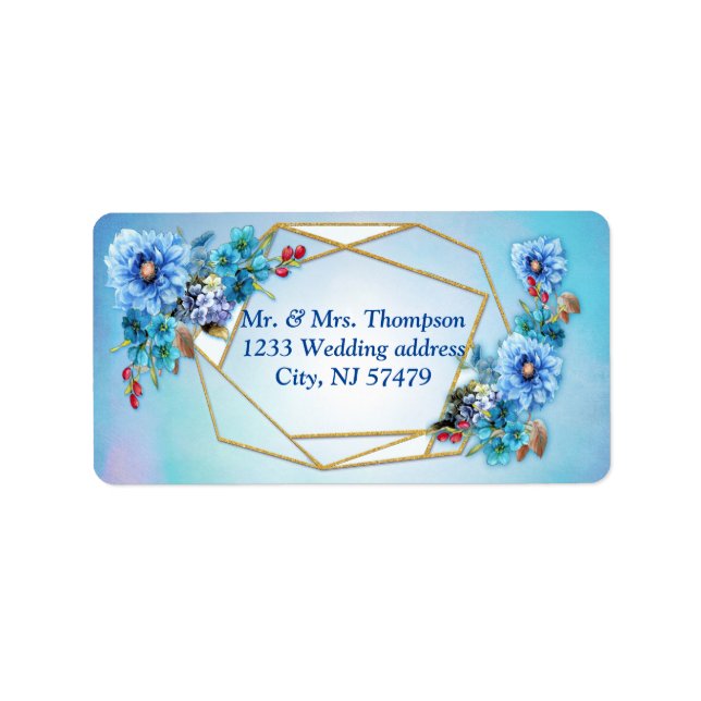 Cornflower Blues in Watercolor Label (Front)