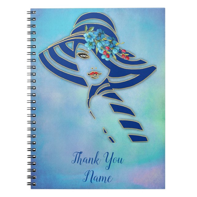 Cornflower Blues in Watercolor Notebook (Front)
