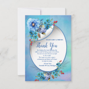 Cornflower Blues in Watercolor RSVP Card