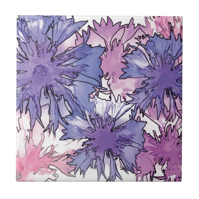 Cornflower Collage Tile (Front)