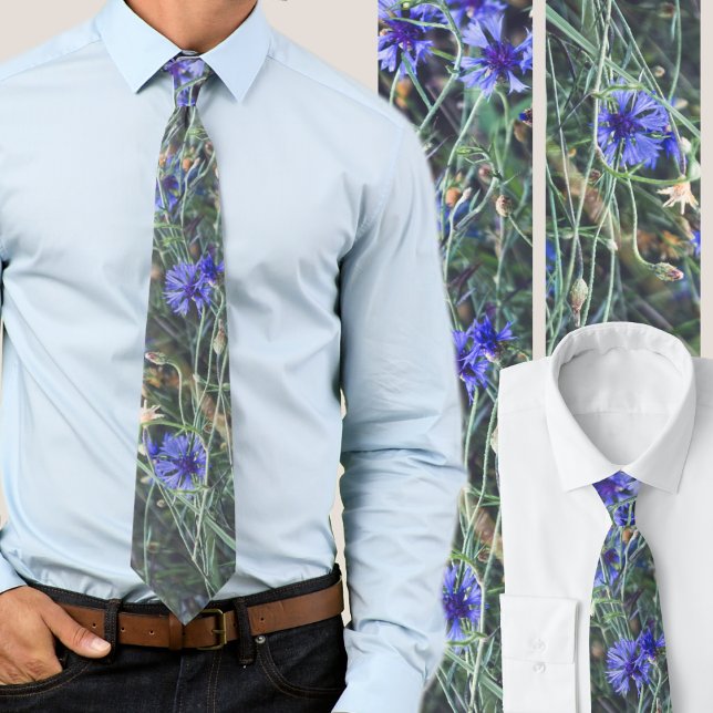 Cornflower field tie (Creator Uploaded)