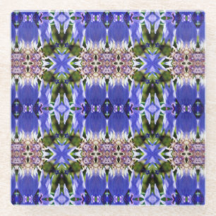 CORNFLOWER FLOWERS GLASS COASTER