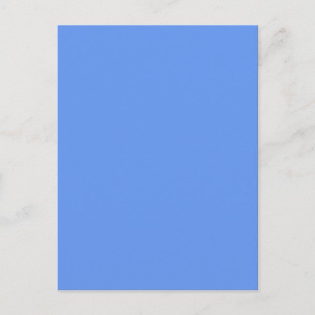 Cornflower Light Blue Solid Trend Colour Backgroun Postcard (Front)