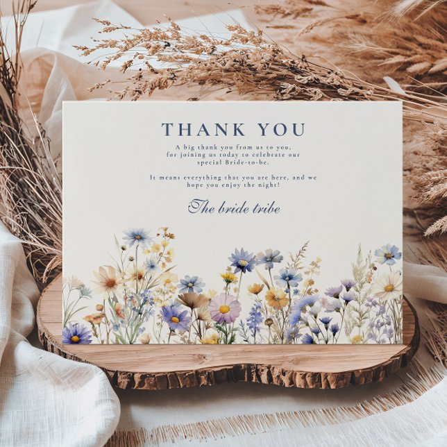 Cornflower Meadow Bridal Shower Thank You Card (Creator Uploaded)